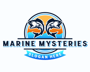 Marine Fishing Market logo design