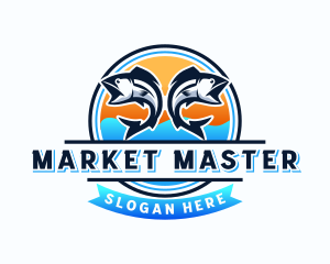 Marine Fishing Market logo design