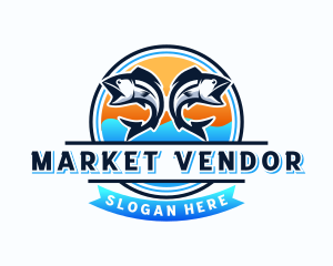 Marine Fishing Market logo design