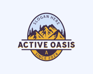 Mountain Trekking Tour logo design