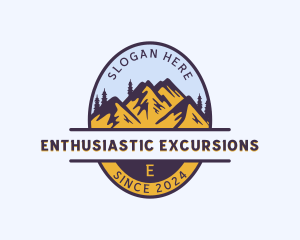 Mountain Trekking Tour logo design