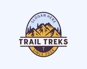 Mountain Trekking Tour logo design