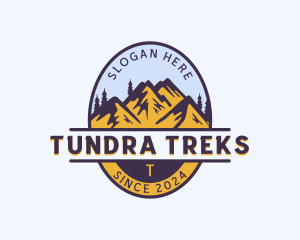 Mountain Trekking Tour logo design