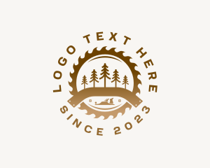 Lumber Pine Tree Sawmill  logo