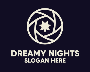 Star Lens Night Photography logo design