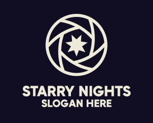 Star Lens Night Photography logo design