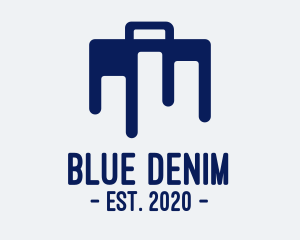 Blue Briefcase Luggage logo design