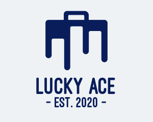 Blue Briefcase Luggage logo design