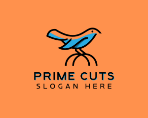 Cute Little Blue Bird logo design