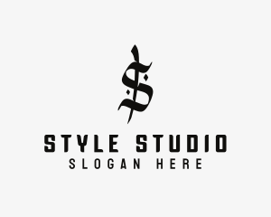 Gothic Studio Letter S logo design