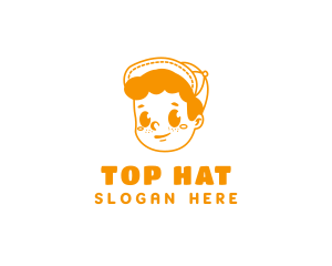 Retro Hat Boy logo design