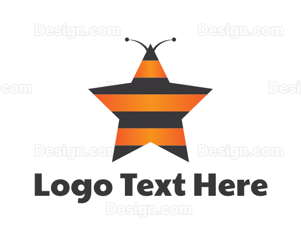 Star Bee Insect Stripes Logo