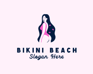 Sexy Woman Swimsuit logo design