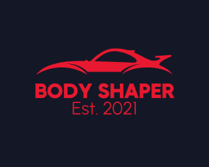 Red Sports Car  logo design