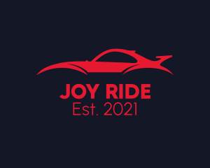 Red Sports Car  logo design