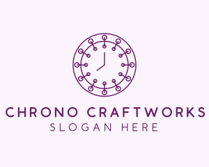 Purple Minimalist Clock  logo