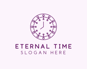 Purple Minimalist Clock  logo