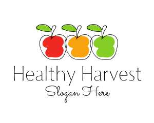 Minimalist Apple Fruit  logo design