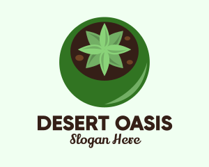 Potted Succulent Cactus  logo