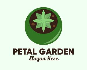 Potted Succulent Cactus  logo design