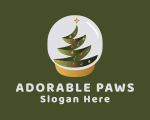 Christmas Tree Snow Globe Logo