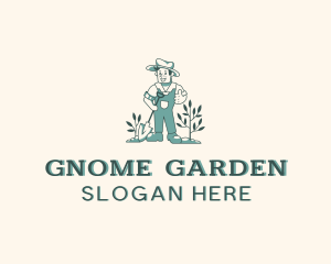 Shovel Plant Gardener logo design