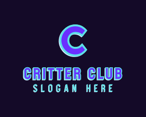 Party Neon Lights logo design