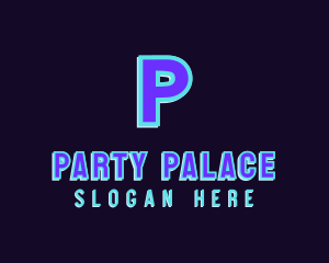 Party Neon Lights logo design