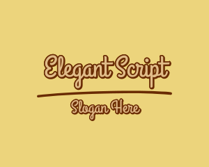 Mustard Yellow Script logo design