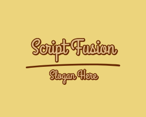 Mustard Yellow Script logo