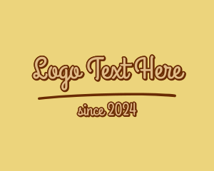 Mustard Yellow Script logo