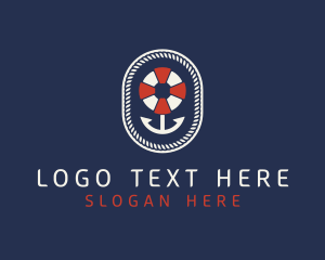 Nautical Anchor Lifesaver Logo