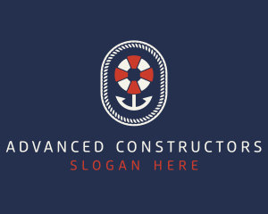 Nautical Anchor Lifesaver logo design