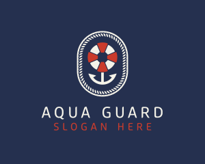 Nautical Anchor Lifesaver logo design