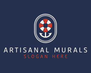 Nautical Anchor Lifesaver logo design