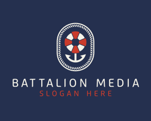 Nautical Anchor Lifesaver logo design