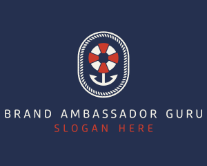 Nautical Anchor Lifesaver logo design