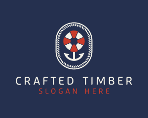 Nautical Anchor Lifesaver logo design