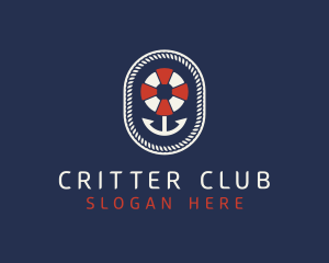 Nautical Anchor Lifesaver logo design