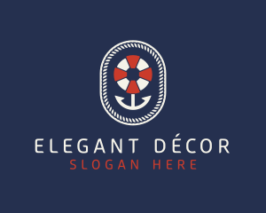 Nautical Anchor Lifesaver logo design