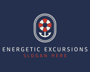 Nautical Anchor Lifesaver logo design