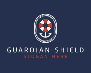 Nautical Anchor Lifesaver logo design