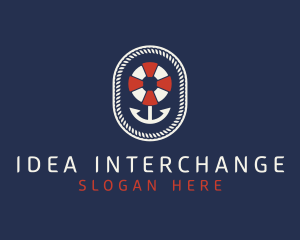 Nautical Anchor Lifesaver logo design