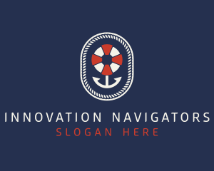 Nautical Anchor Lifesaver logo design