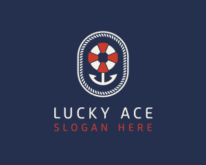 Nautical Anchor Lifesaver logo design