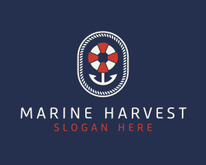 Nautical Anchor Lifesaver logo design