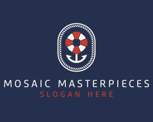 Nautical Anchor Lifesaver logo design