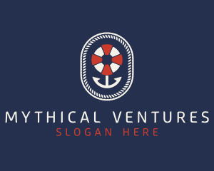 Nautical Anchor Lifesaver logo design