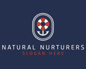 Nautical Anchor Lifesaver logo design