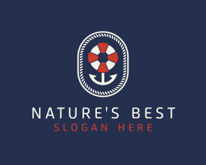 Nautical Anchor Lifesaver logo design